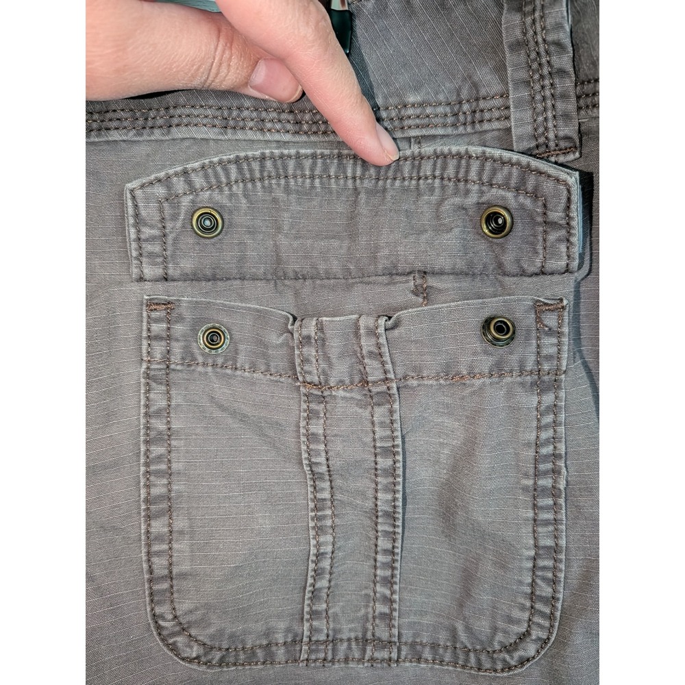 Carhartt Womens size18 Relaxed Fit Ripstop Cargo Shorts Gray Convertible Roll Up - Picture 9 of 10